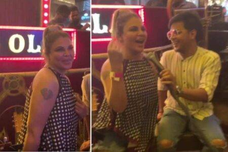 Pardesiya sing by Rakhi Sawant at club