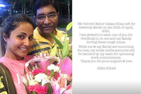 Hina Khan father death hina leaves instagram