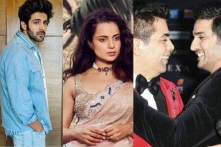 Kangana Reacted after kartik aryan kicked out from Dostana 2 compares sushant with kartik