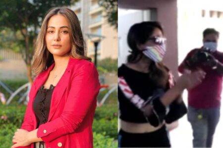 Hina Khan paps moment viral video runs away from paparazzi