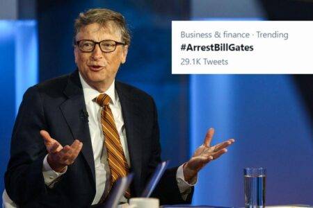 Arrest Bill Gates Trends on twitter