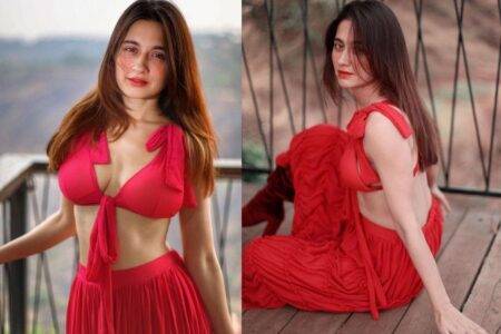 Sanjeeda Sheikh instagram in pink bikini instagram