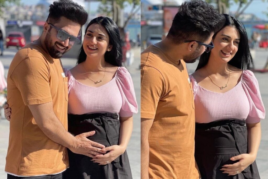 Sarah Khan Announces Pregnancy with Husband Falak 