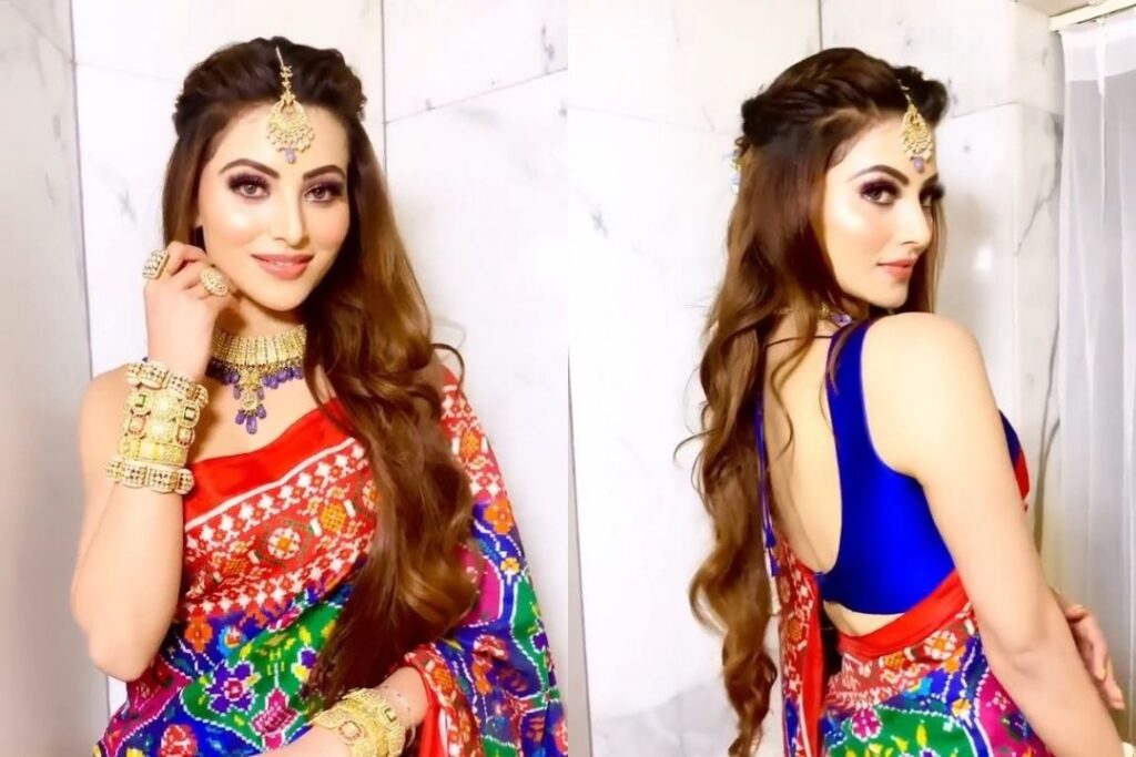 Urvashi Rautela Spells Royalty and Elegance Patola Gujarati saree