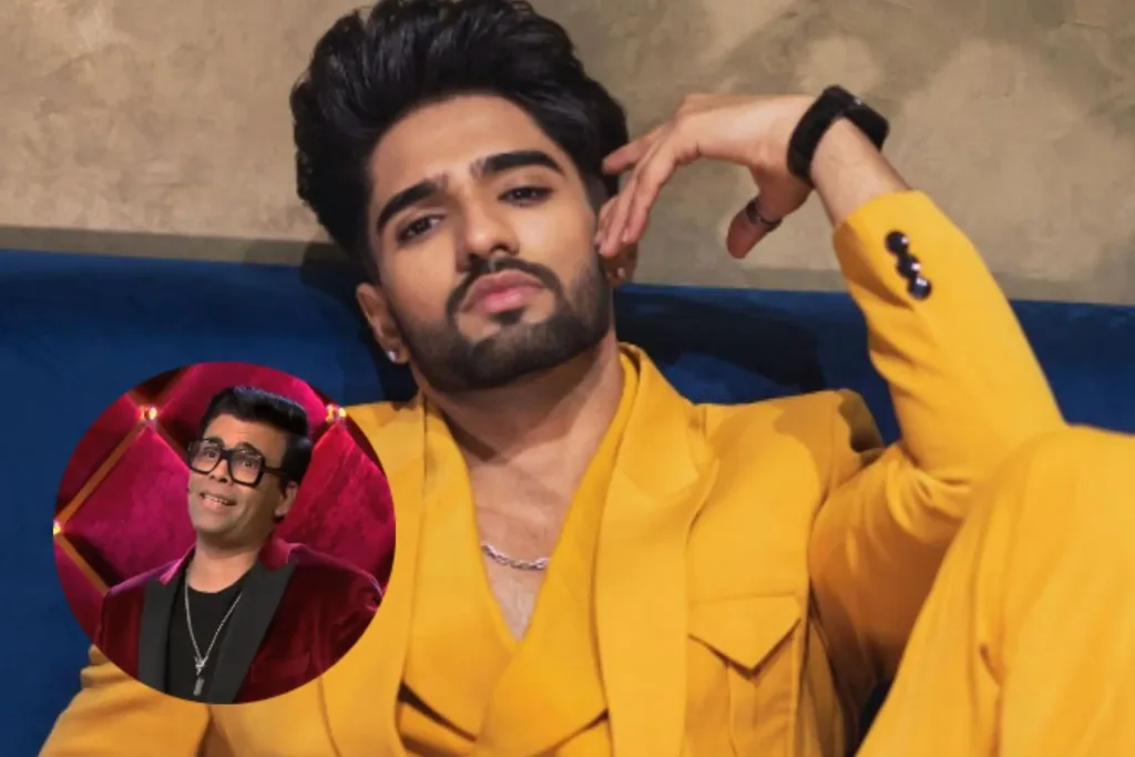 Bigg Boss OTT Evicted Contestant Zeeshan Khan and Host Karan Johar