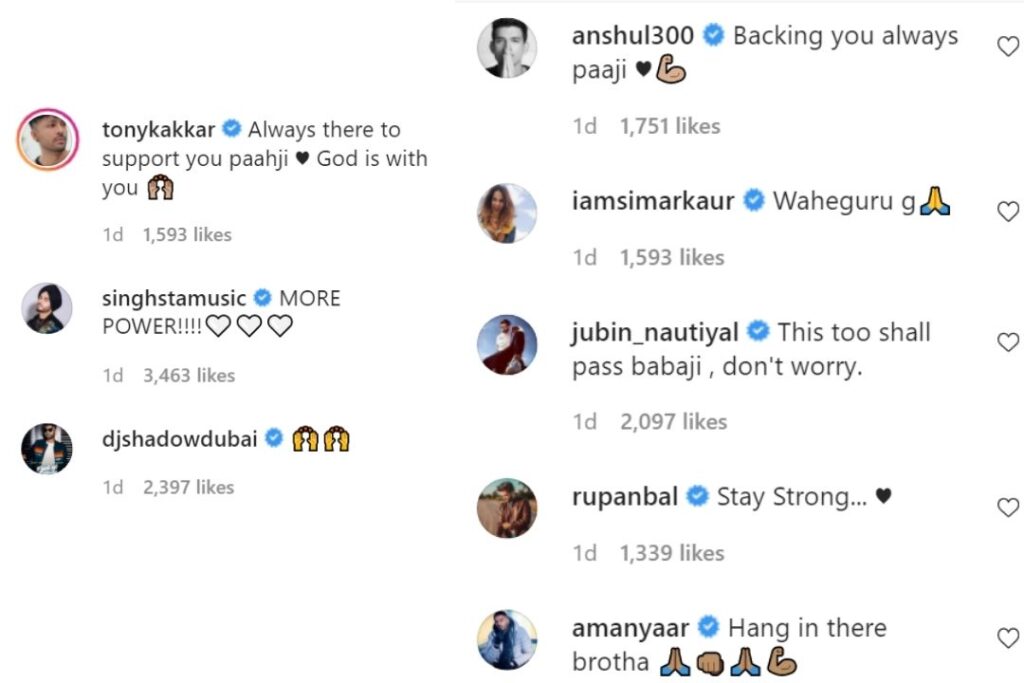 Yo Yo Honey Singh gets support from Tony Kakkar, Aparshakti Khurana, Jubin Nautiyal and more celebrities