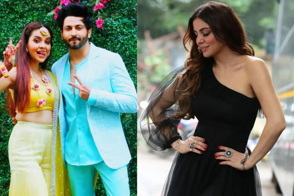 Kundali Bhagya actors Shraddha Arya and Mansi Srivastava, Dheeraj Dhoopar posing for photo