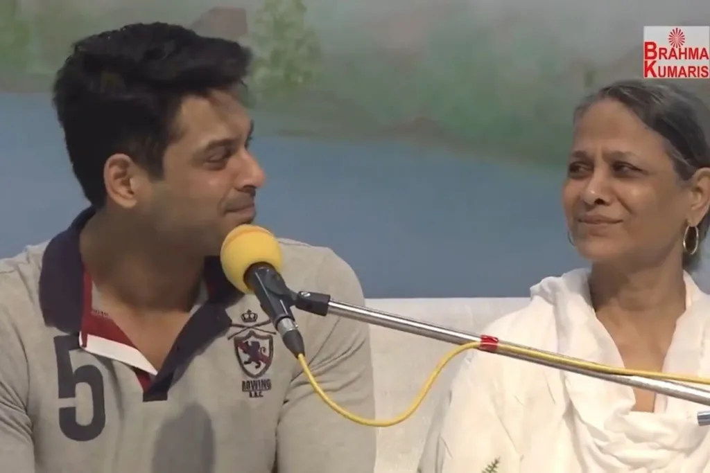 Sidharth Shukla with mother Reeta Shukla at Brahma kumaris