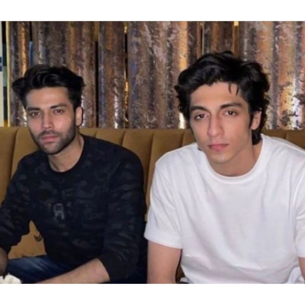 Arbaaz Merchant with Ananya Panday's cousin Ahaan Panday