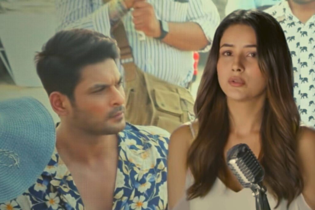 Shehnaaz Gill and Sidharth Shukla Still from Habit: A SidNaaz Song