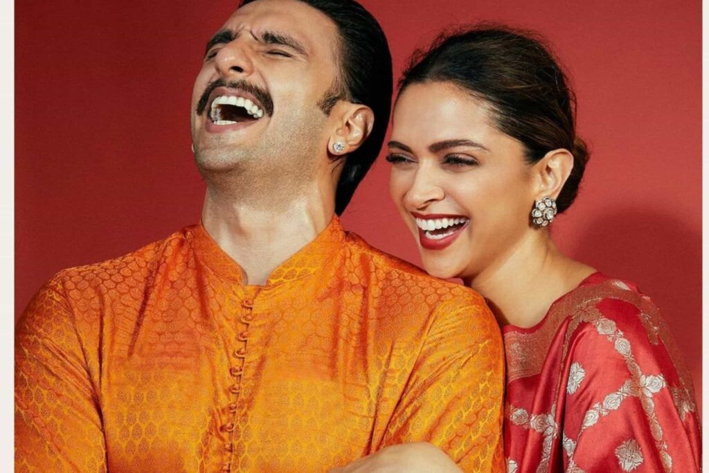 Ranveer Singh and Deepika Padukone cute smile picture