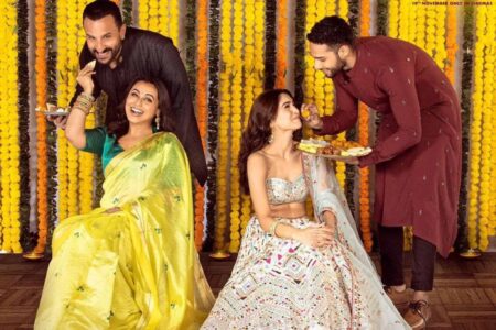 Bunty Aur Babli 2 Star Cast Rani Mukerji, Saif Ali Khan, Sharvari Wagh and Siddhant Chaturvedi Celebrate Diwali 2021, See Photos