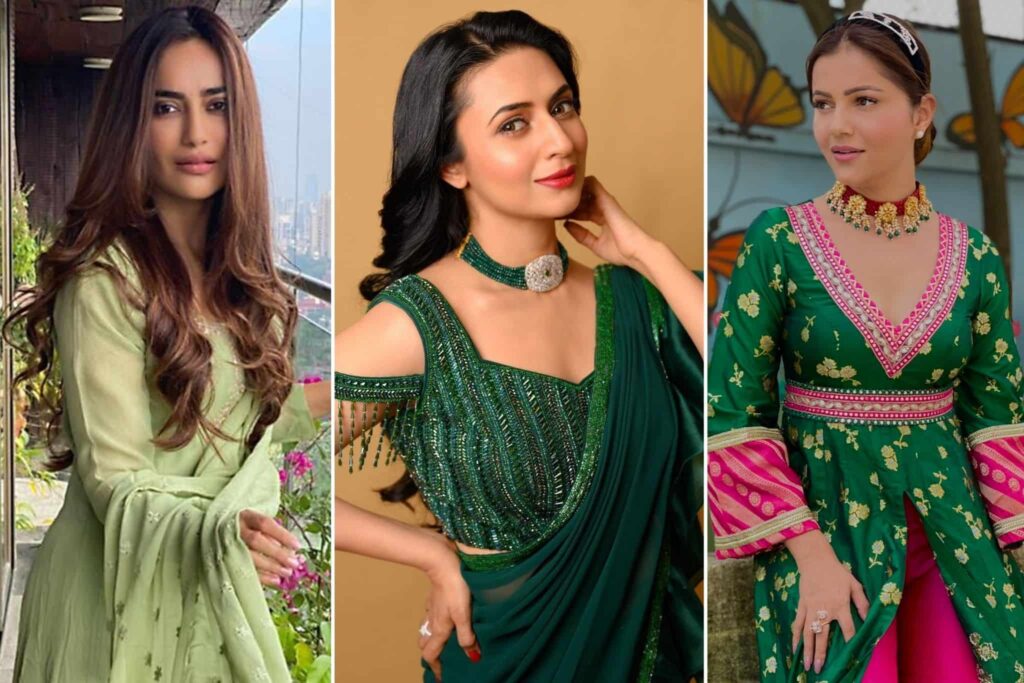 Divyanka Tripathi, Hina Khan, Rubina Dilaik, Surbhi Jyoti And Other Television Actresses Who Slayed In Green Ethnic Outfits