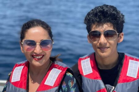 Madhuri Dixit With Son Arin