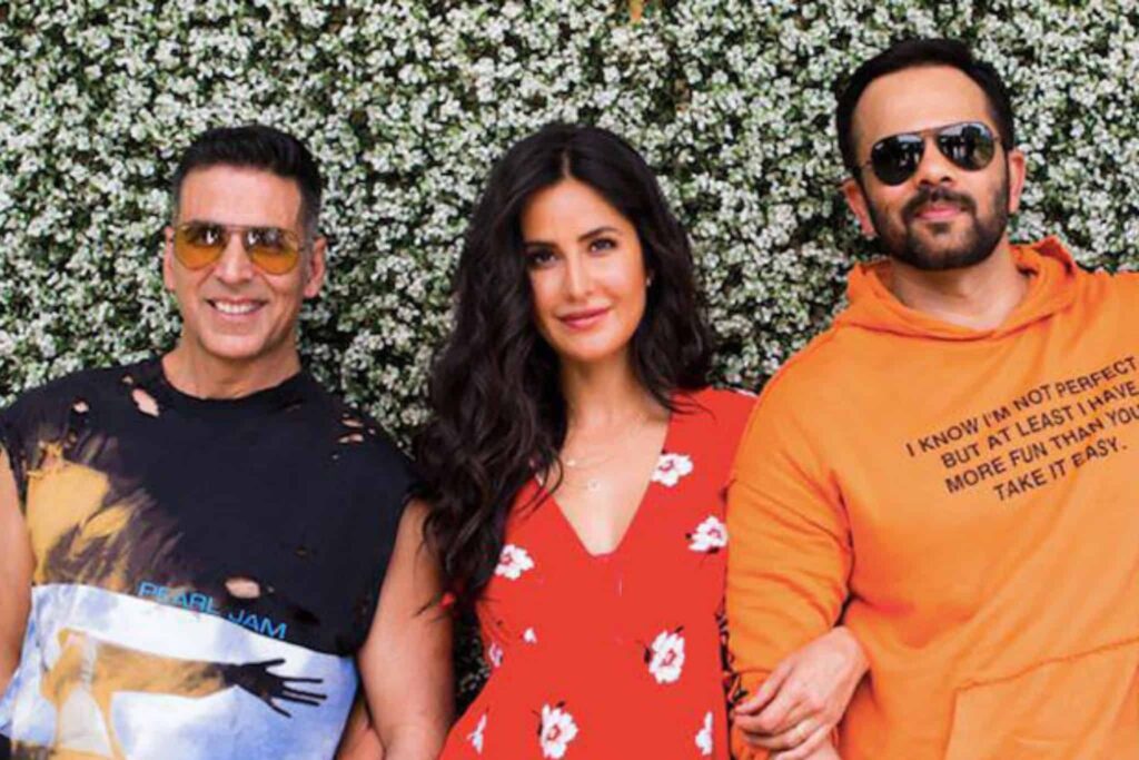 Sooryavanshi Team Katrina Kaif and AKshay Kumar with Director Rohit Shetty