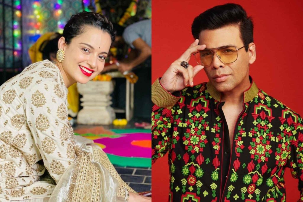 Kangana Ranaut and Karan Johar Diwali 2021 look