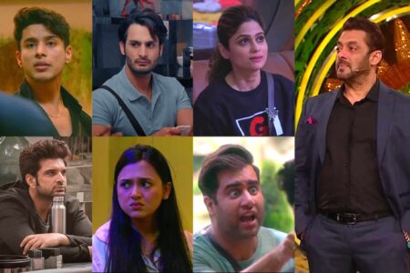 Bigg Boss 15 Top 5 Contestants Tejasswi Prakash, Karan Kundrra, Shamita Shetty, Rajiv Adatia, Umar Riaz, Pratik Sehajpal, Shamita Shetty and Salman Khan