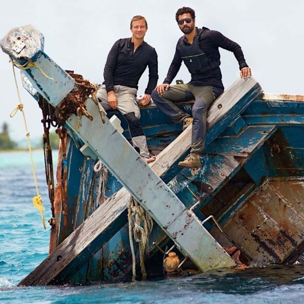 Vicky Kaushal with Bear Grylls