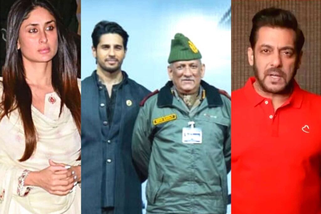 Kareena Kapoor Khan, Salman Khan, Sidharth Malhotra paid tribute to General Bipin Rawat After His Tragic Death in Chopper crash