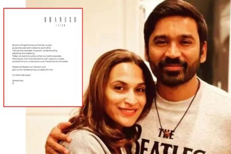 Dhanush & Aishwaryaa Rajinikanth Call It Quits After 18 Years Of Marriage