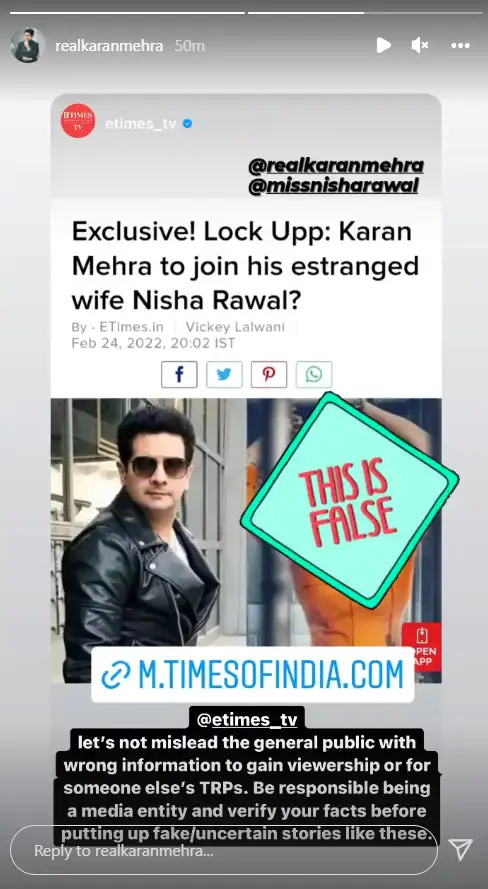 Karan Mehra Lock Upp