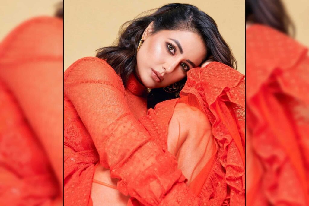 Hina Khan Looks Summer ready In Bright Orange Lace Dress, Check Out Her Hottest Photoshoot Pics!