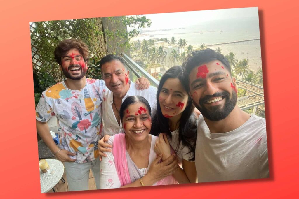 Katrina Kaif Celebrates Her First Holi In Sasural with Husband Vicky Kaushal, Mother in law, father in law and brother in law Sunny Kaushal, Shares Pics