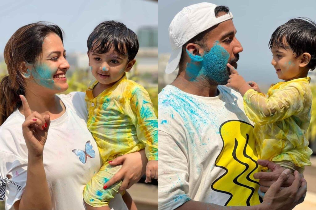 Naagin fame Anita Hassanandani Shares Adorable Pics Wit Son Aarav From Holi Celebration