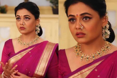 PICS: Prarthana Behere Shares Stills From Majhi Tujhi Reshimgath Upcoming Episode, Looks Drop Dead Gorgeous In A Pink Saree