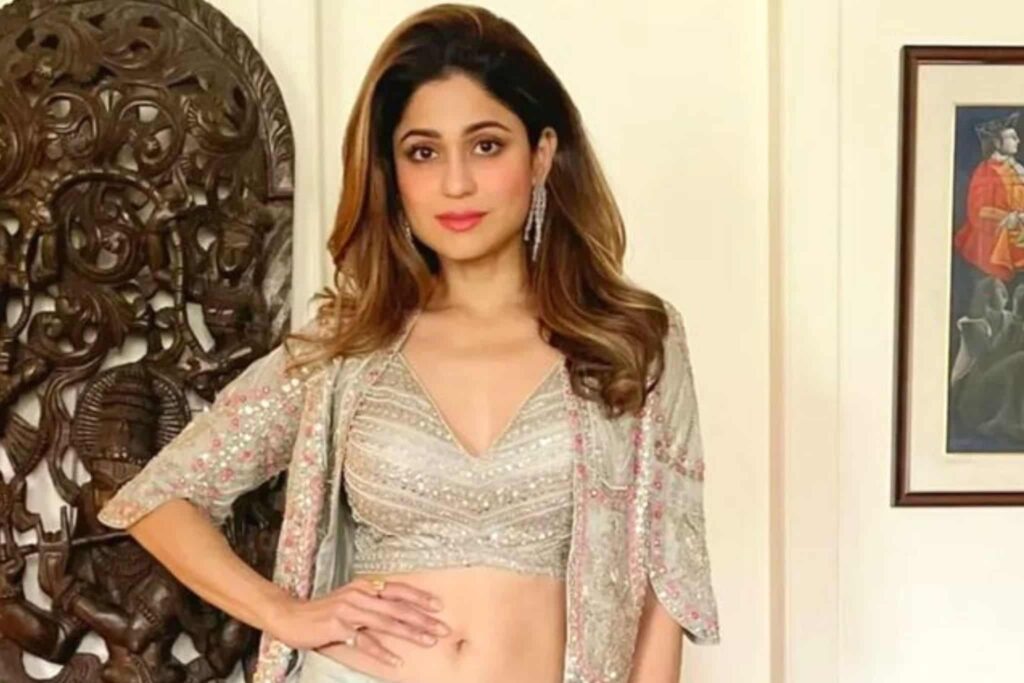 Shamita Shetty Looks Resplendent In A Gorgeous Sequinned Silver Lehenga