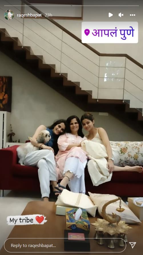 Shamita Shetty with Raqesh Bapat Mother and sister