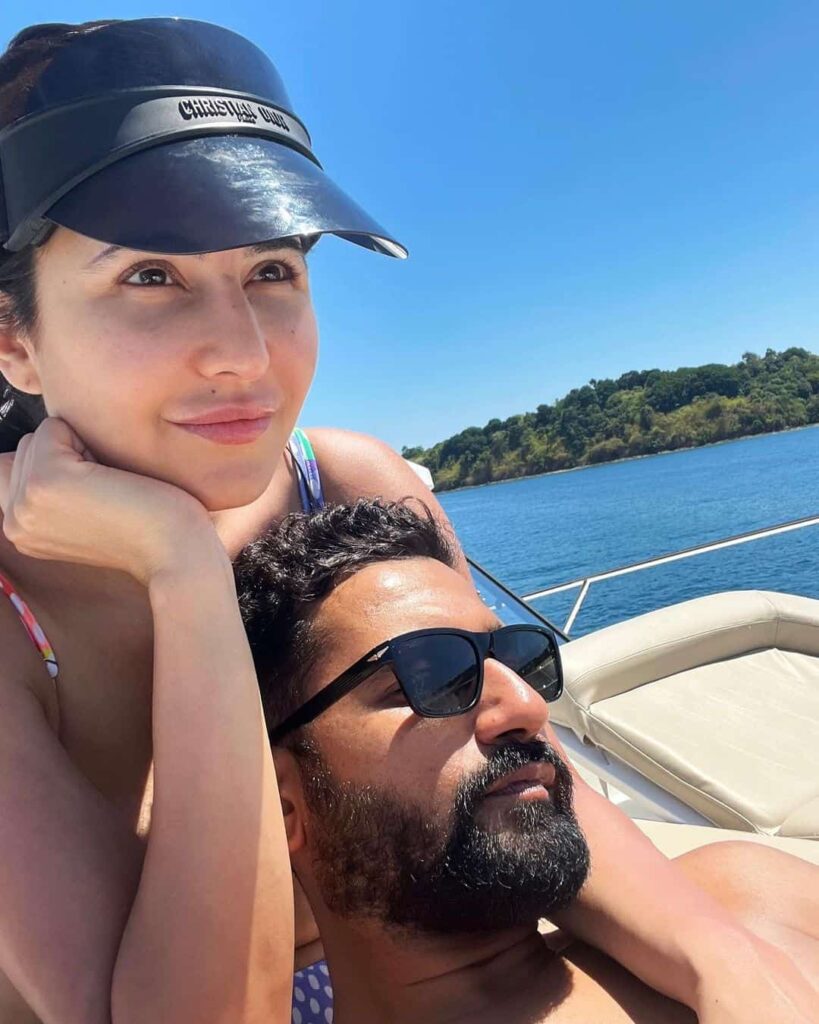 Katrina Kaif and Vicky Kaushal on Beach