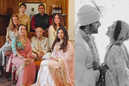 Bhatt Family Pose For a Lovely Pic At Alia Bhatt-Ranbir Kapoor's Wedding