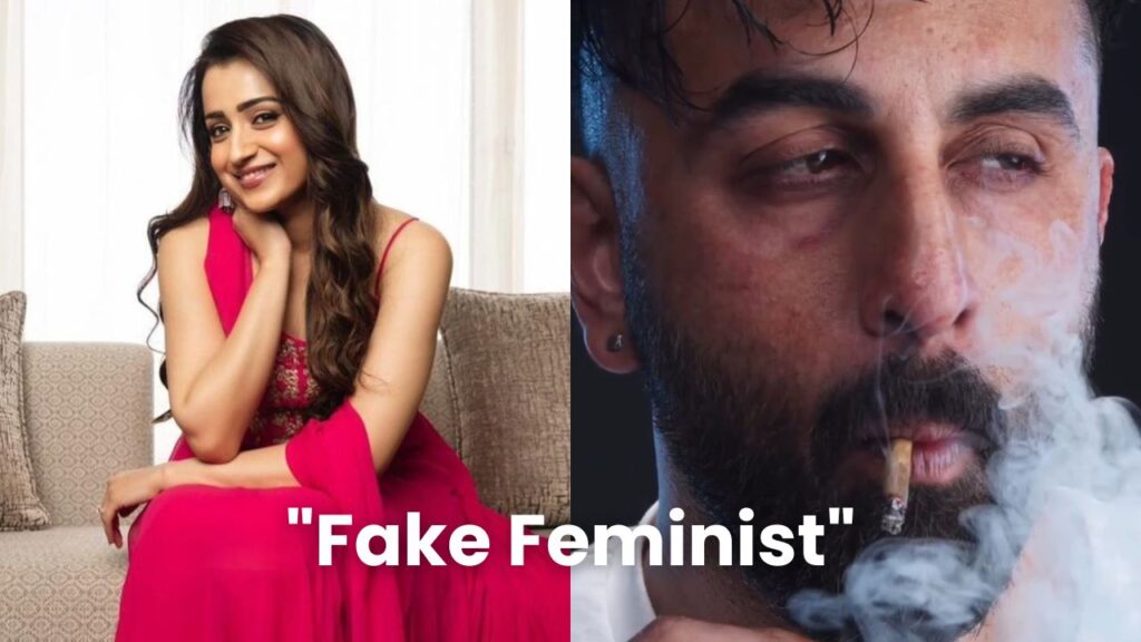 Trisha Krishnan Reviews Ranbir's Animal Movie, Faces Massive Trolling. Tagged 'Fake Feminist'